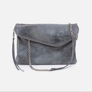 HOBO JESSA SHOULDER BAG-BUFFED LEATHER GREY - NWT!